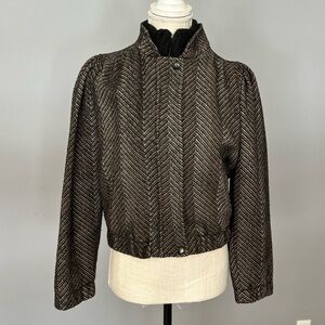 Vintage jacket Herringbone brown/black